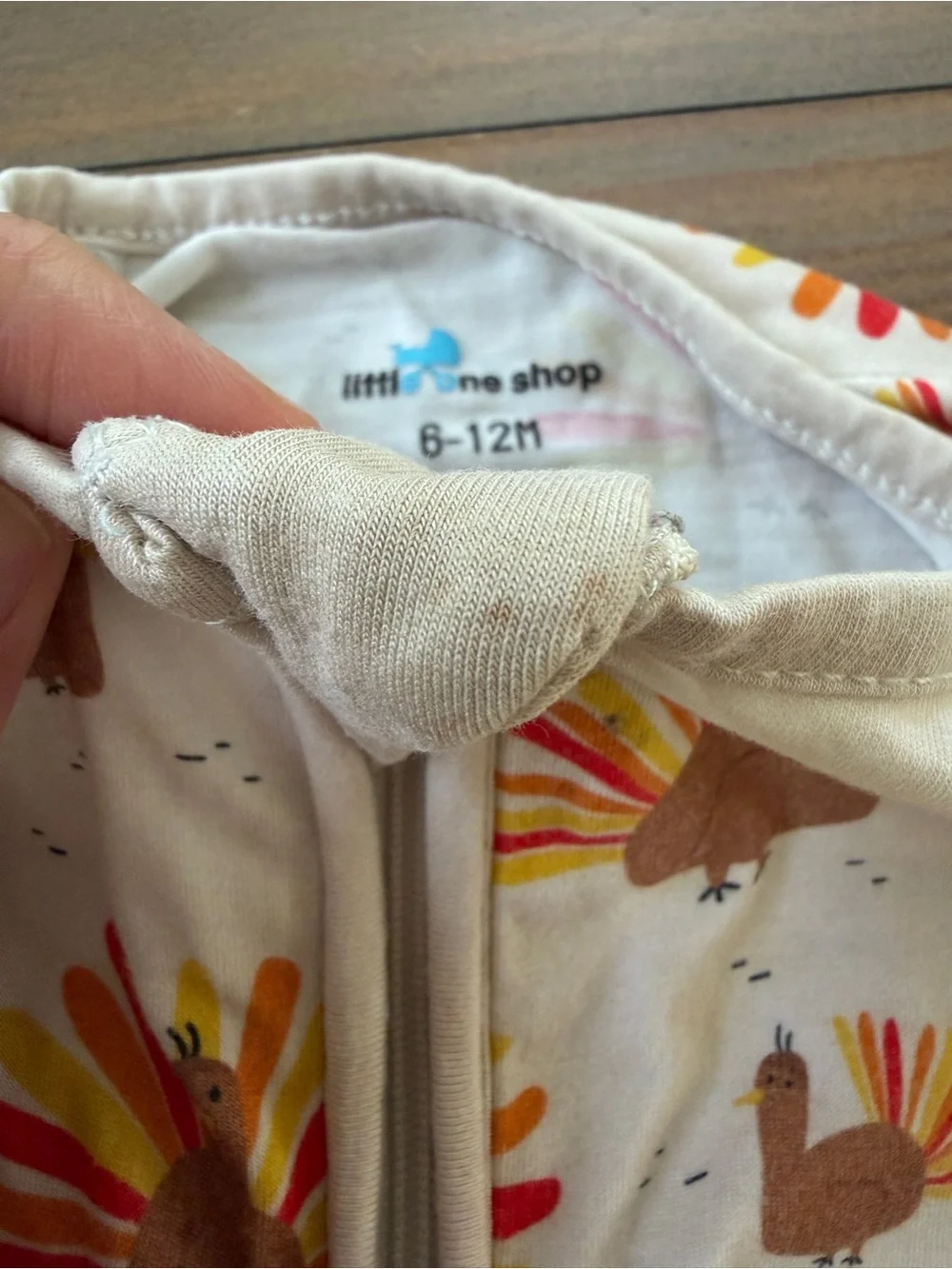 Little One Shop Bamboo Sleeper with Turkey Print - 6-12 Months